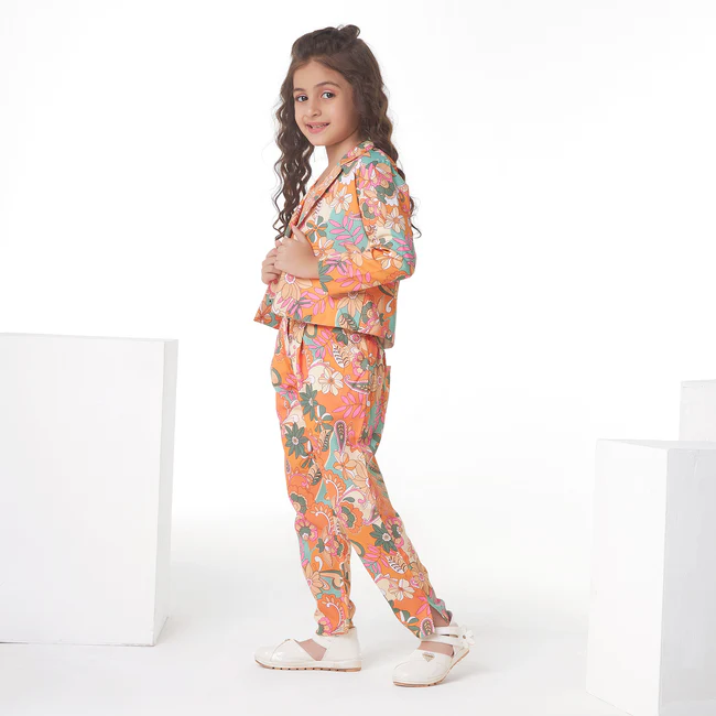 Trendy Floral Co-Ord Set for Girls – Stylish & Comfortable Outfit