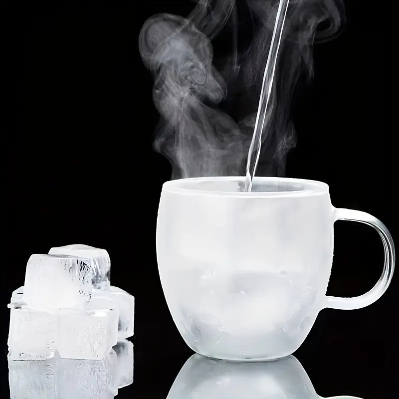 Transparent Double Wall Glass Coffee Mug – Heat Resistant Insulated Cup (Buy 1 Get 1 Free) 250 ml