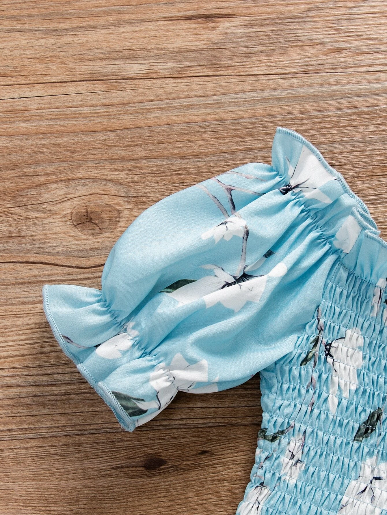 Elegant Floral Baby Girl Dress with Ruffle Layers