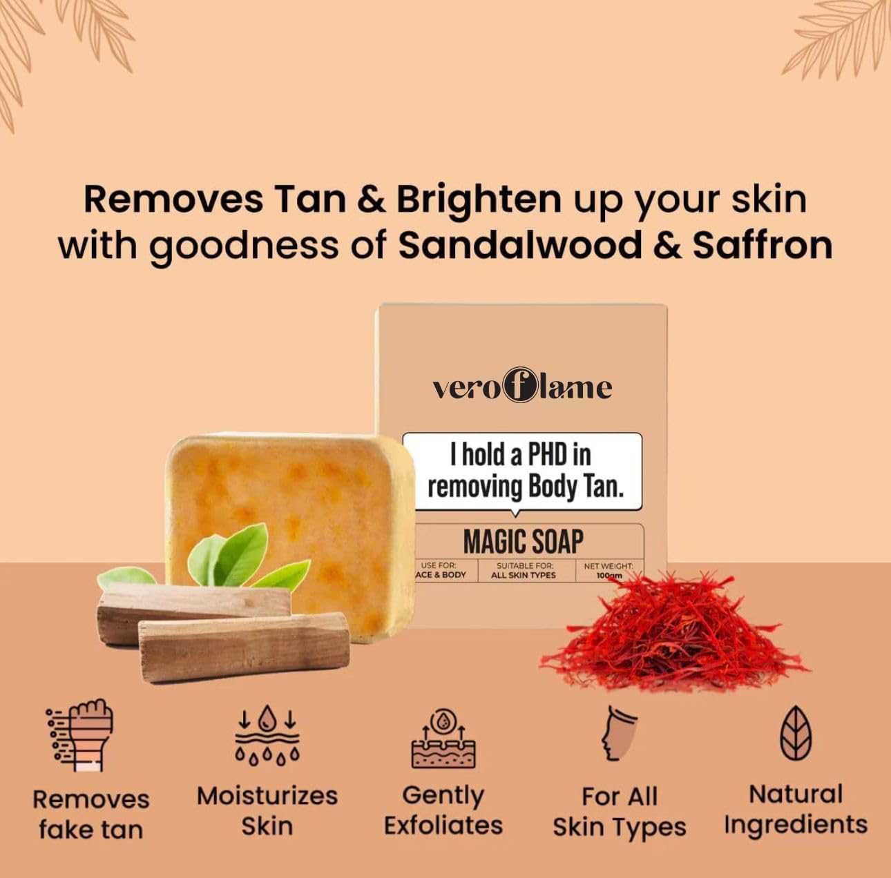 VeroFlame Soaps | Natural Herbal Soap| Skin Brightening Soap For Men & Women