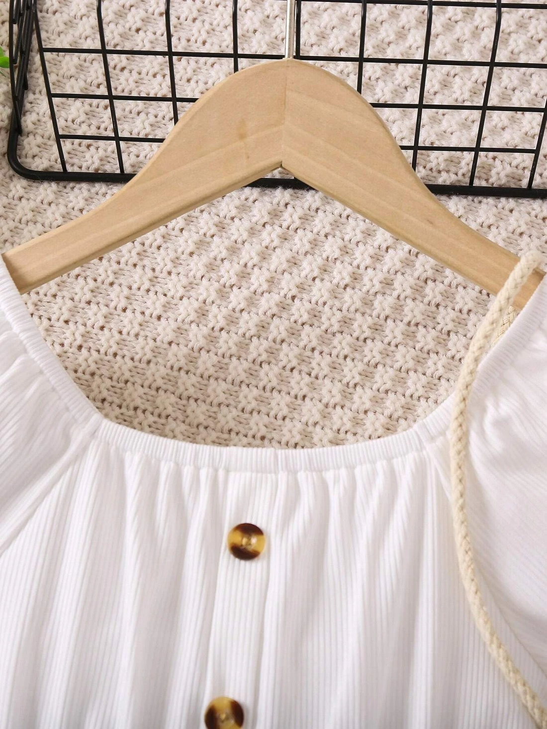 Adorable Baby Girl Puff Sleeve Dress with Striped Skirt and Bow