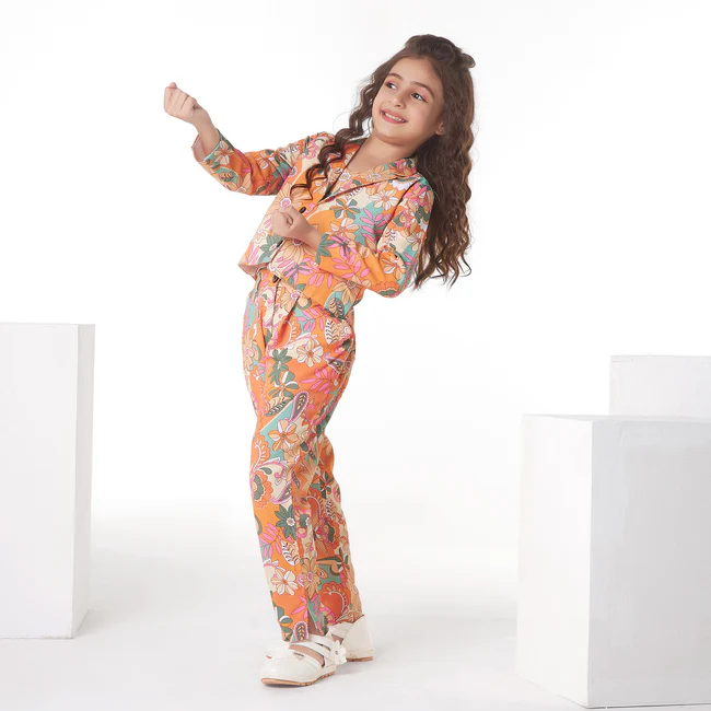 Trendy Floral Co-Ord Set for Girls – Stylish & Comfortable Outfit