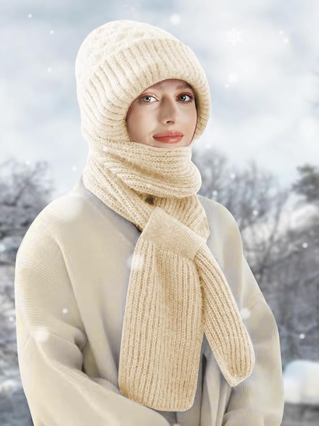 Integrated Ear Protection Windproof Cap Scarf