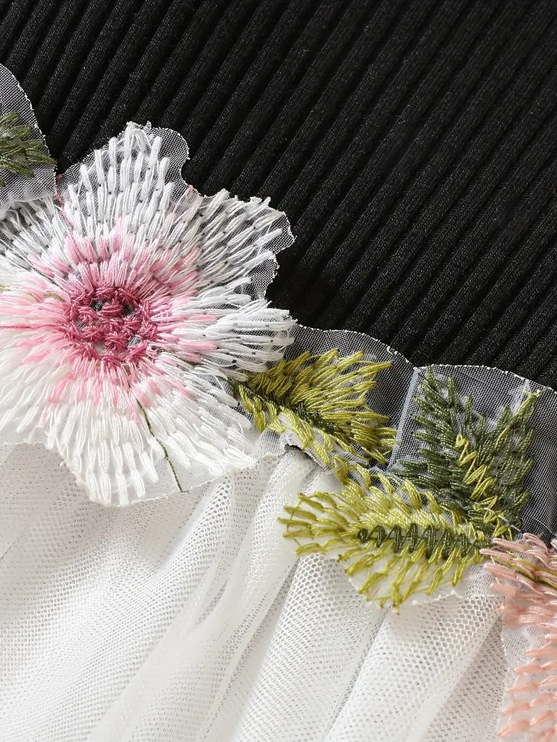 Elegant Baby Girl Dress with Floral Embellishments