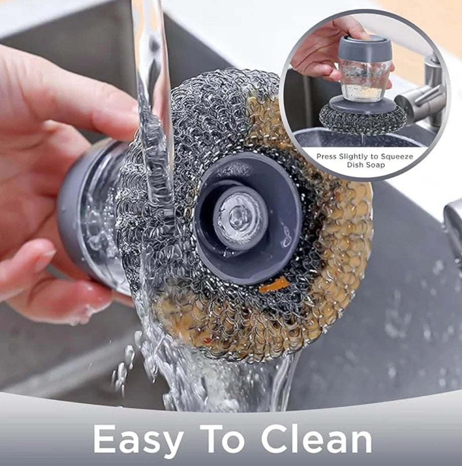 Kitchen Soap Dispensing Palm Brush (Pack of 2)