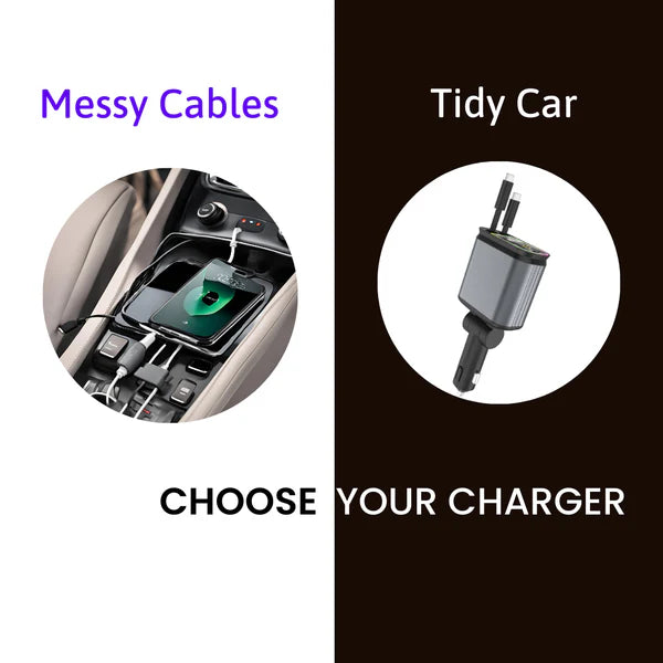 4 in 1 Retractable Charging Cables