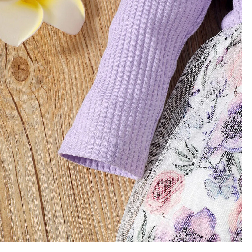 Elegant Baby Girl Dress with Floral Skirt & Bow