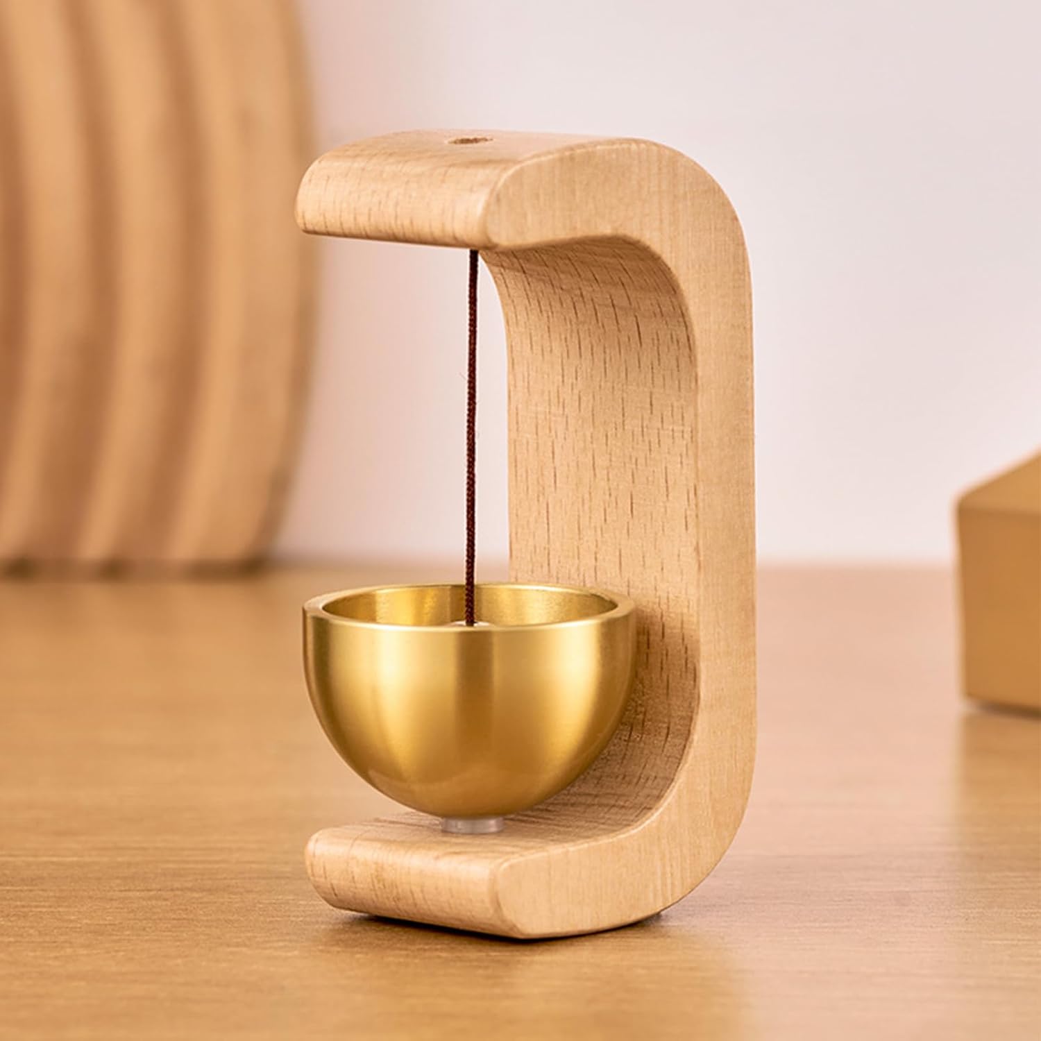 Wooden Mini Music Bowl Bell – Calming Sound Ornament