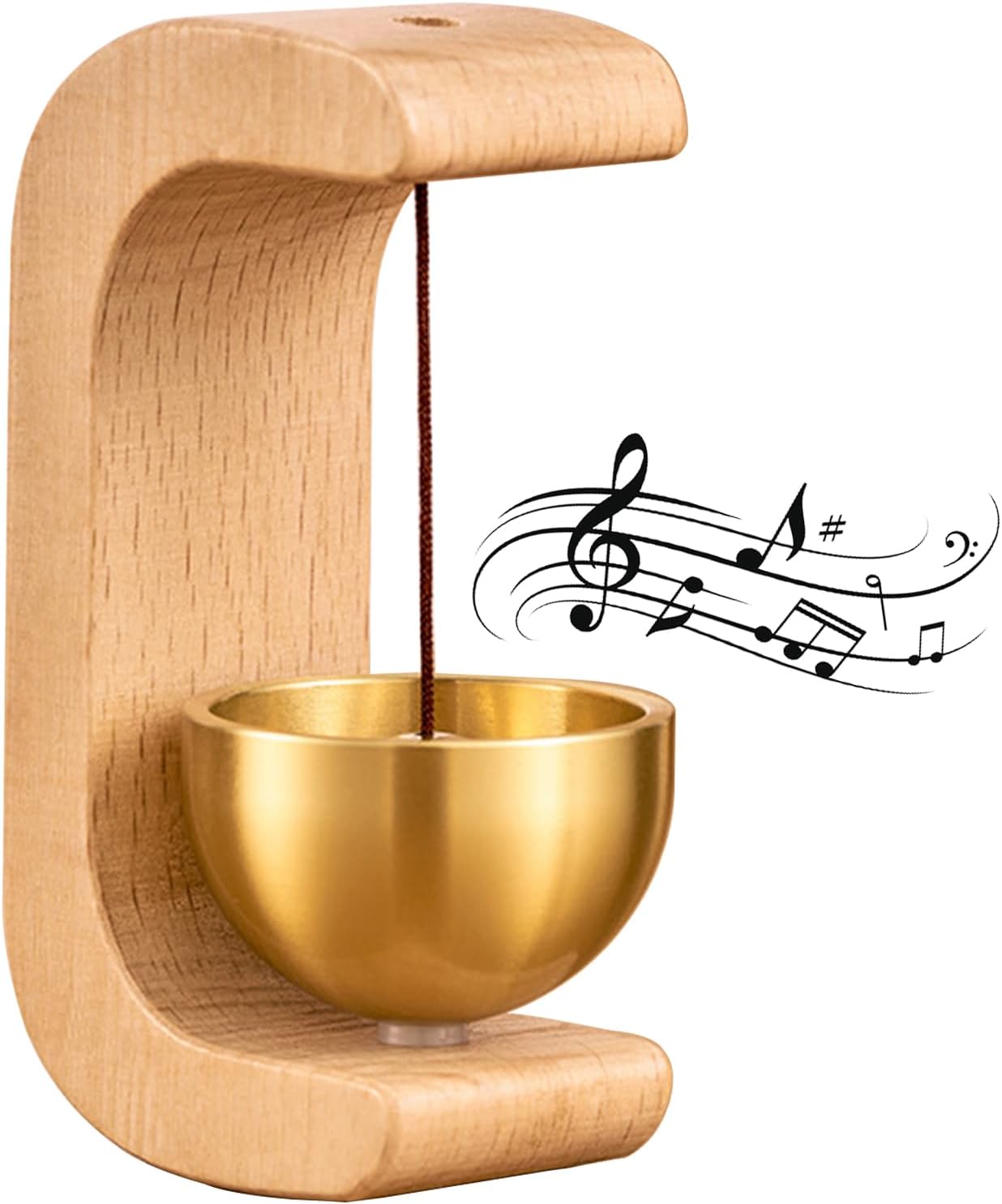 Wooden Mini Music Bowl Bell – Calming Sound Ornament