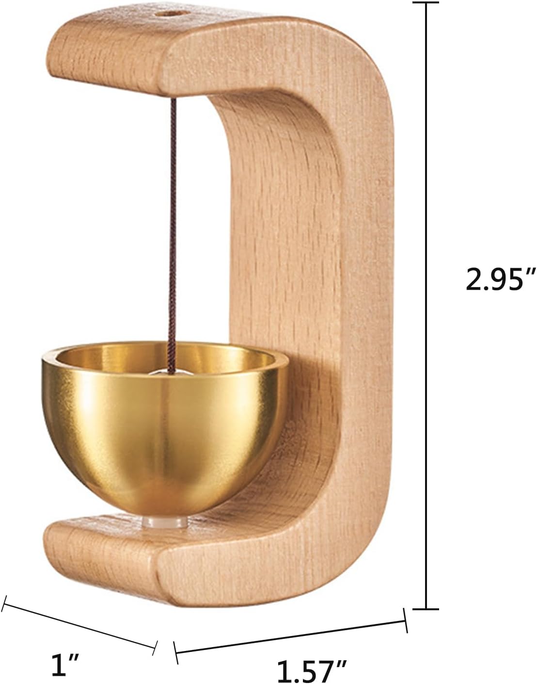 Wooden Mini Music Bowl Bell – Calming Sound Ornament
