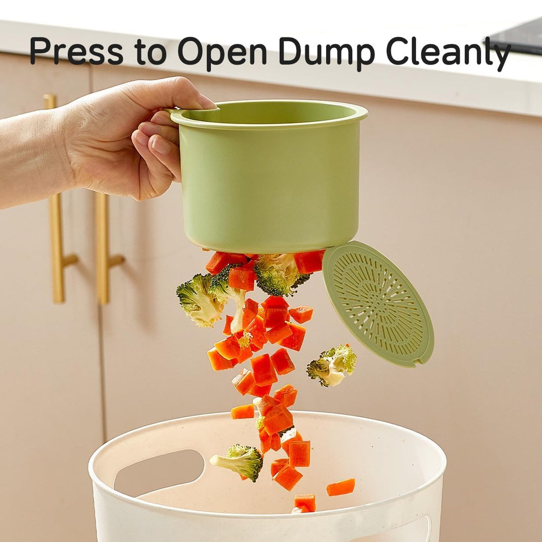 2-in-1 Press-to-Drain Kitchen Strainer Bowl – Multi-Function Fruit & Vegetable Washing Colander with Flip-Open Bottom Drain