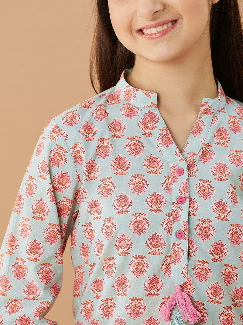 Elegant Printed Kurta Set for Girls – Casual & Festive Wear