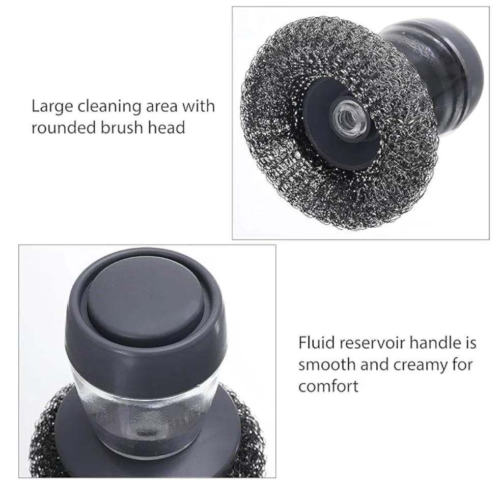 Kitchen Soap Dispensing Palm Brush (Pack of 2)