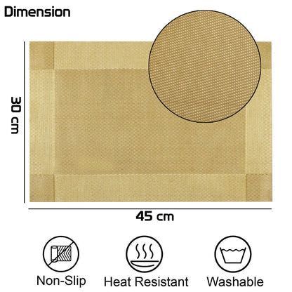 [Pack   Of   6]   Dining   Table   Heat-Resistant   Placemats