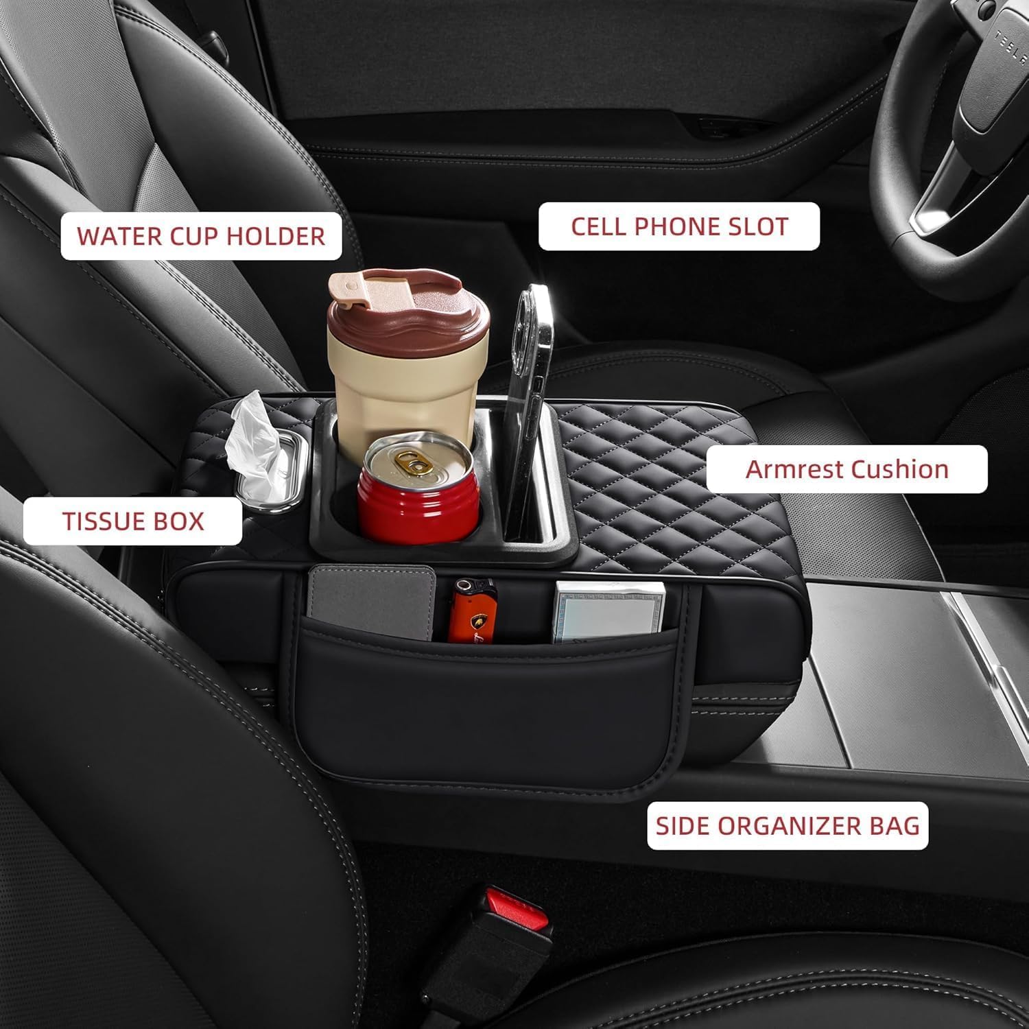 Premium Universal Car Armrest & Cup Holder