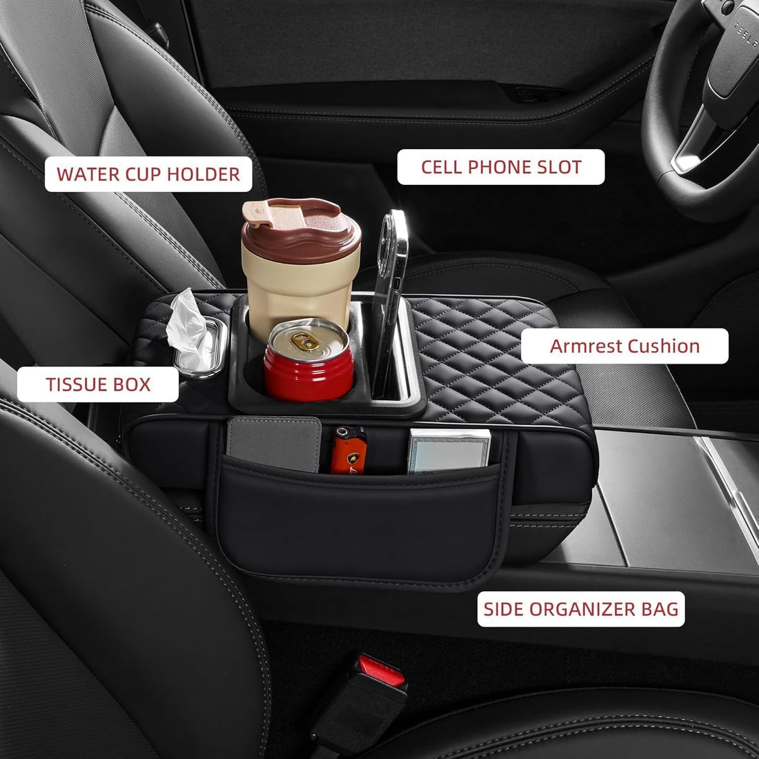 Premium Universal Car Armrest & Cup Holder