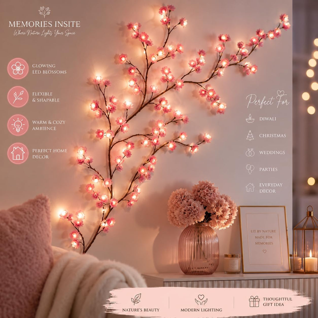 DIY Adjustable Flower Branch LED Light