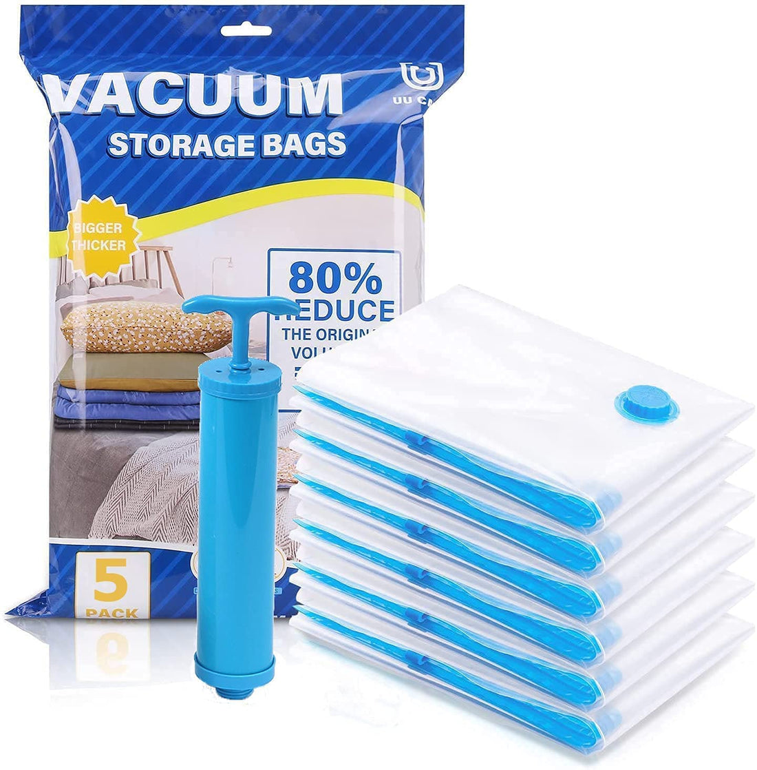 Vaccum Storage Bags (PUMP With PACK OF 5 Bag )