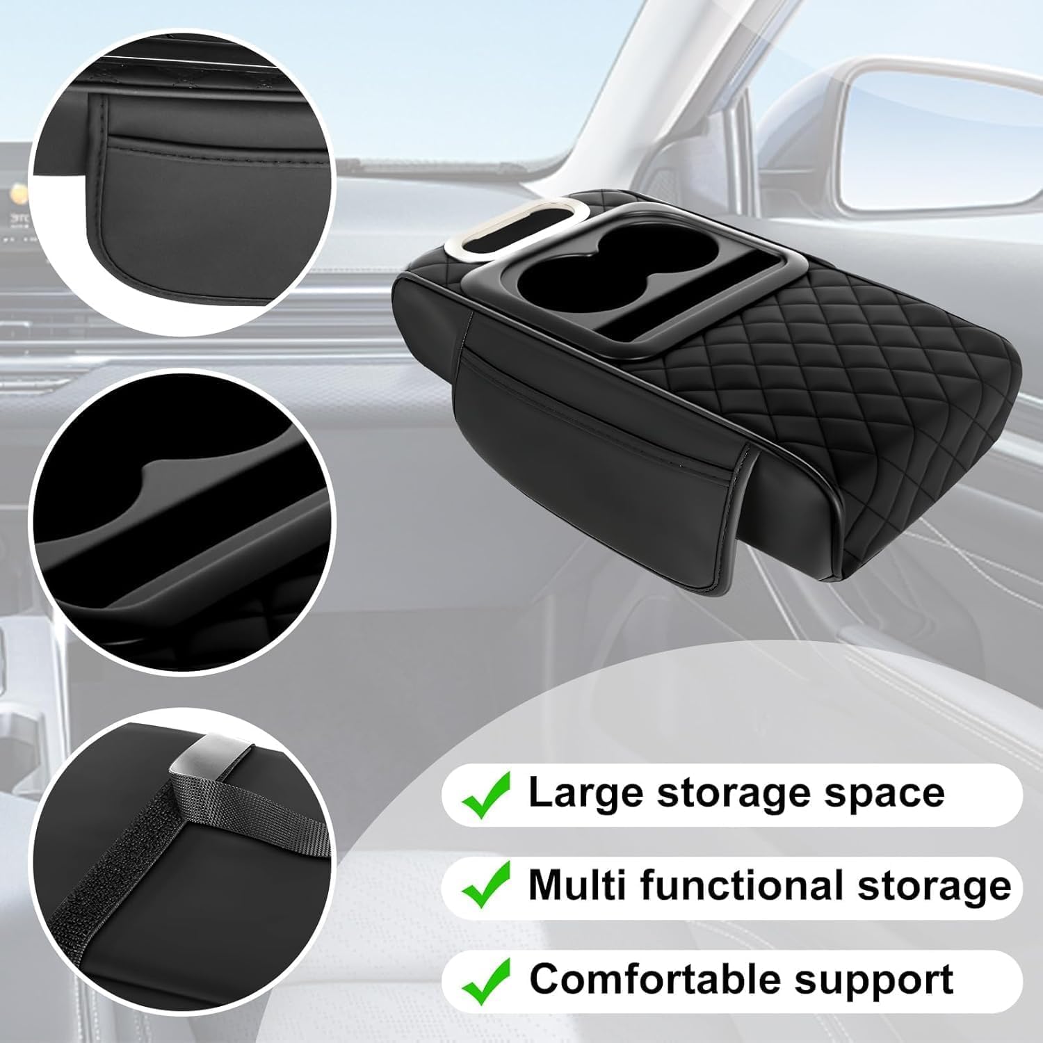 Premium Universal Car Armrest & Cup Holder