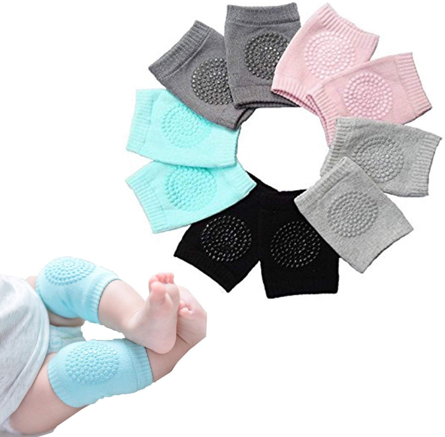 Baby Knee & Elbow Pads – Anti-Slip Crawling Protectors, Soft & Breathable Leg Warmers