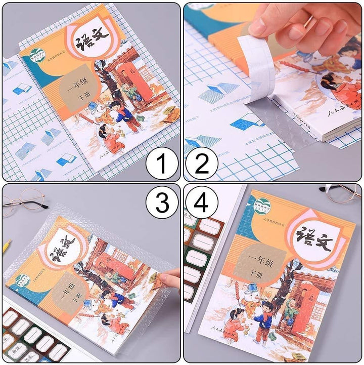 Self-Adhesive Transparent Book Cover Roll for Books, Notebooks & Files