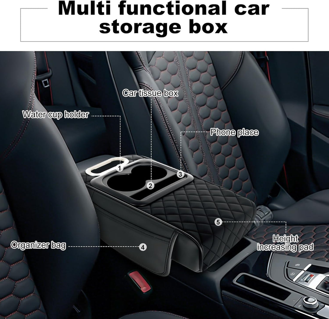 Premium Universal Car Armrest & Cup Holder