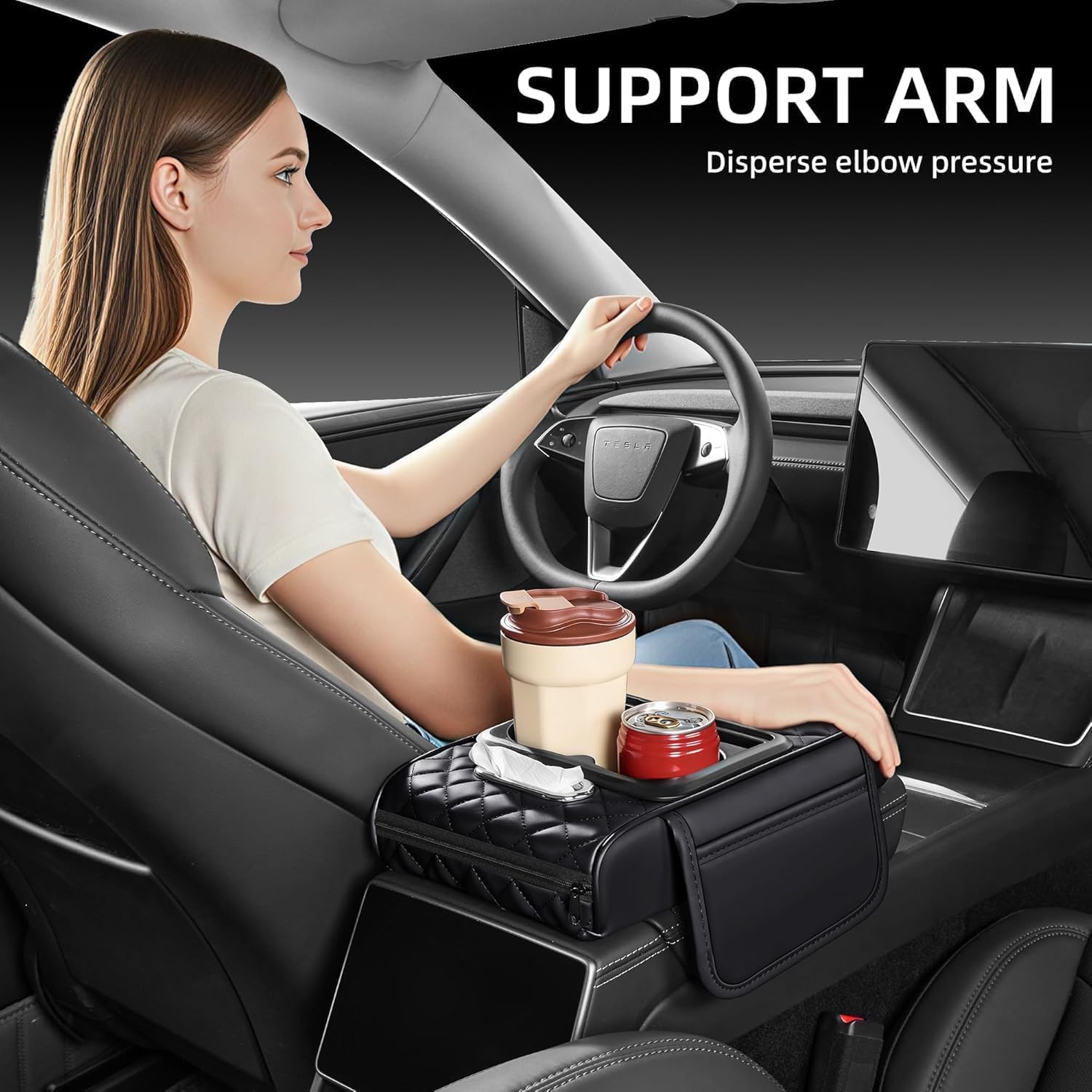 Premium Universal Car Armrest & Cup Holder