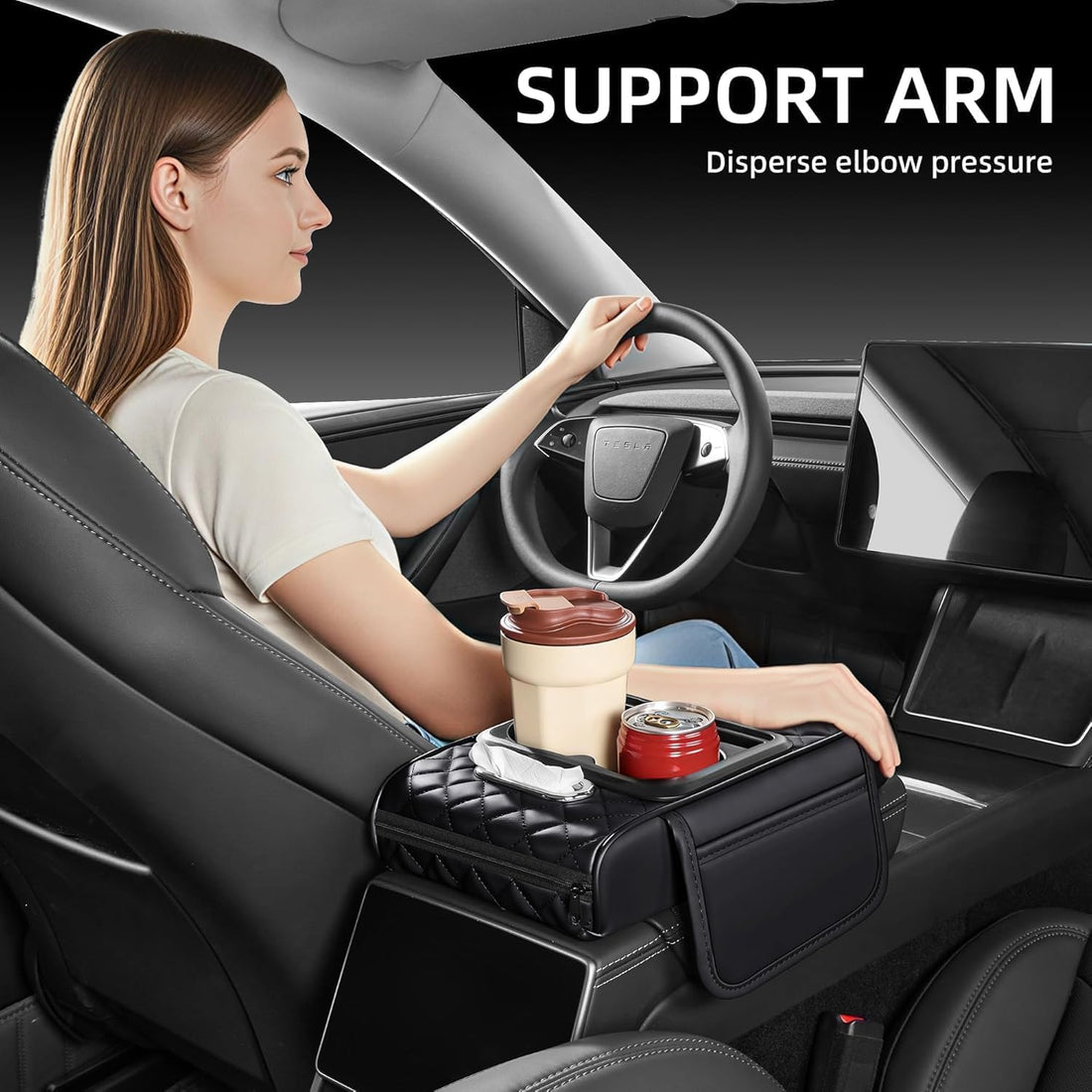 Premium Universal Car Armrest & Cup Holder