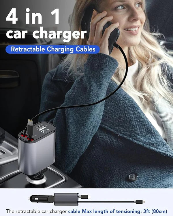 4 in 1 Retractable Charging Cables