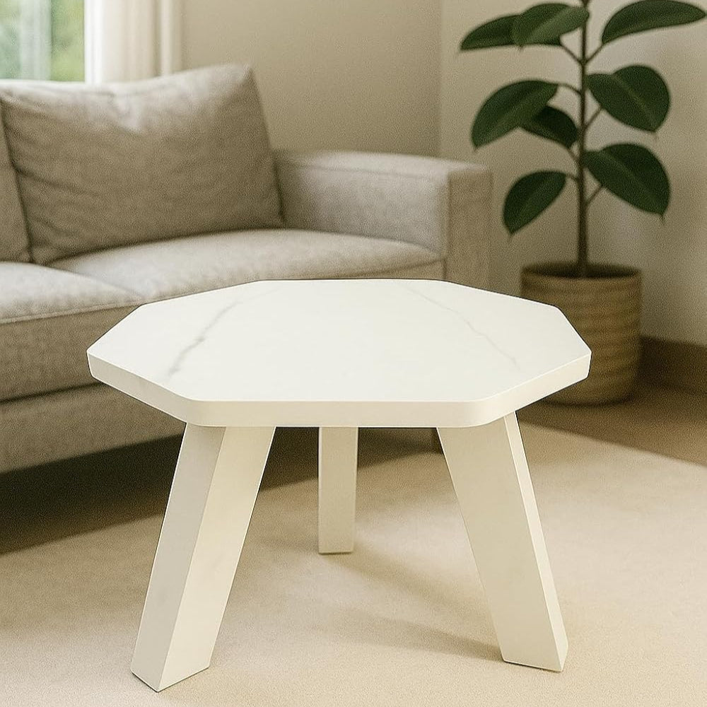 Foldable Mini Hexagonal Side Table Sturdy Legs, Perfect for Living Room