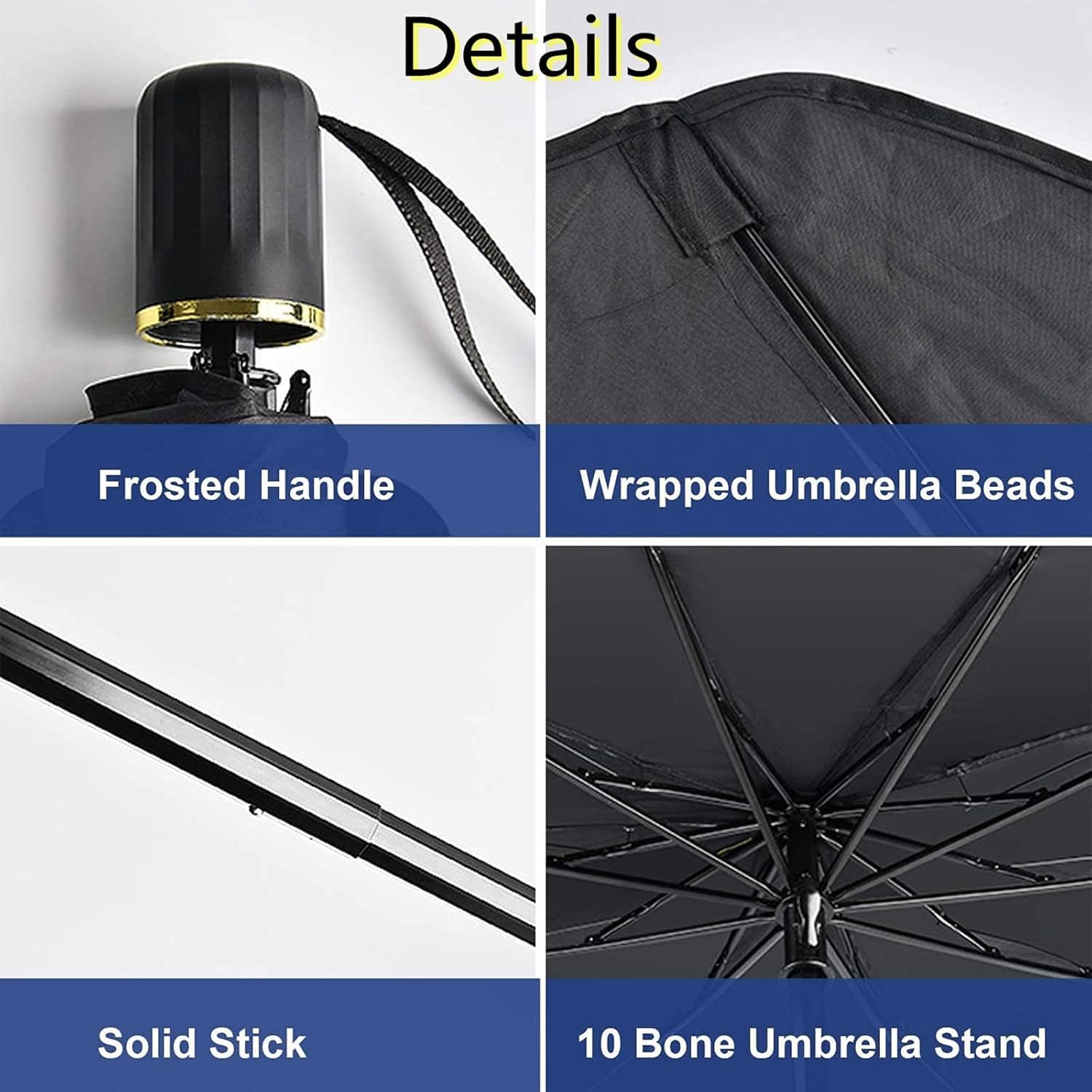 Foldable Car Windshield Sunshade Umbrella – UV Protection, Heat Blocker for Front Window