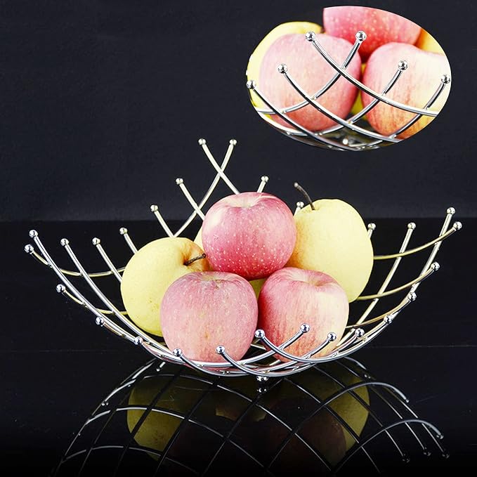 Luxury Stainless Steel Fruit Basket for Home & Kitchen