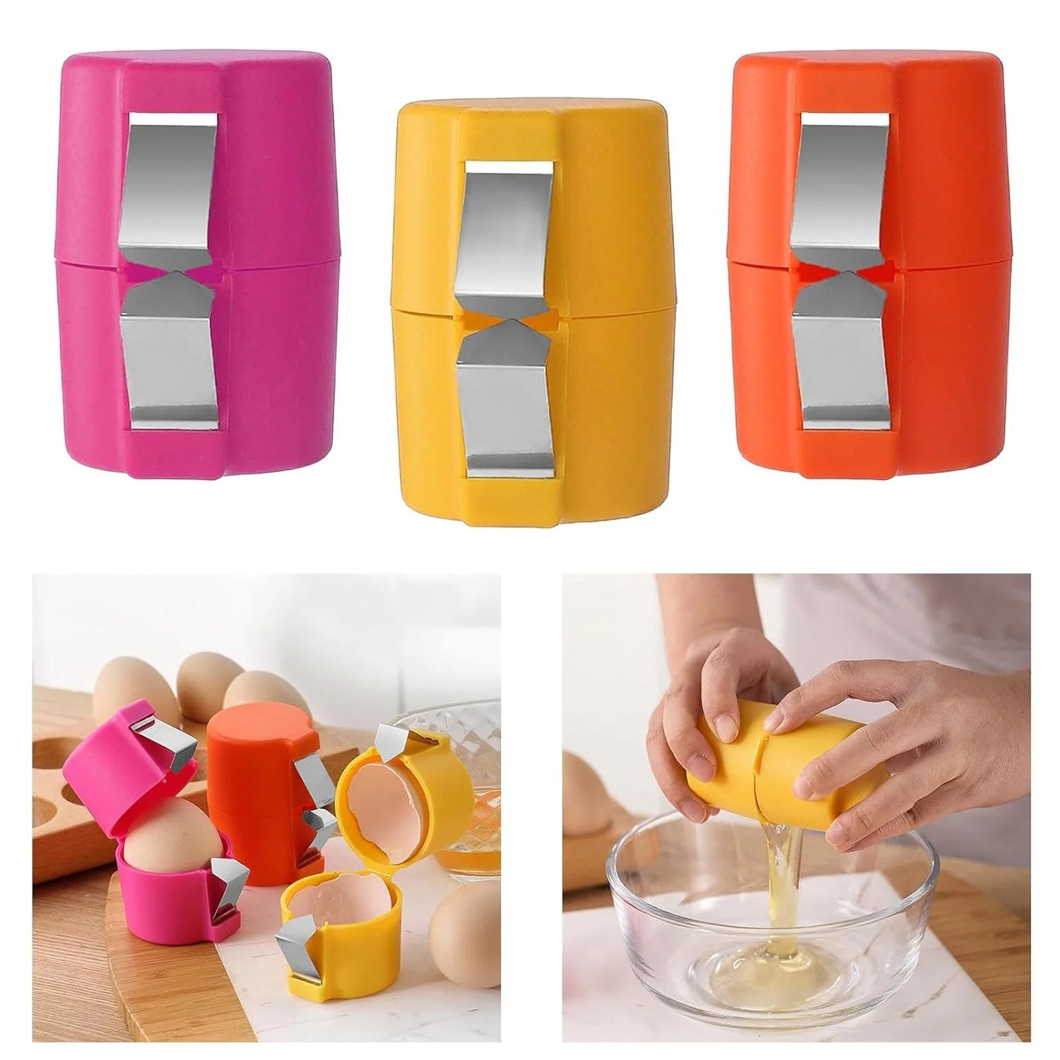 Egg Master 2-in-1 Kitchen Combo (Shell Opener + Push Whisk)