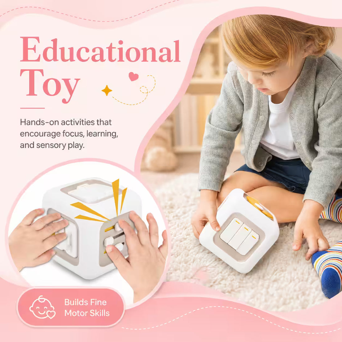ABCMall™ 6-in-1 Montessori Activity Cube