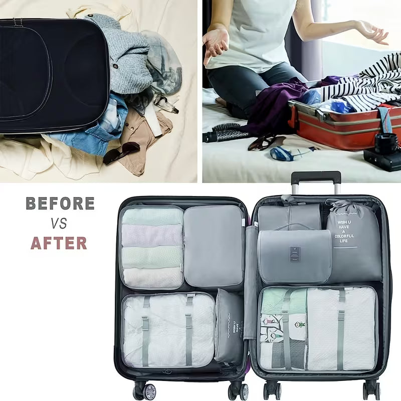 7-in-1 Travel Organizer Packing Cubes Set
