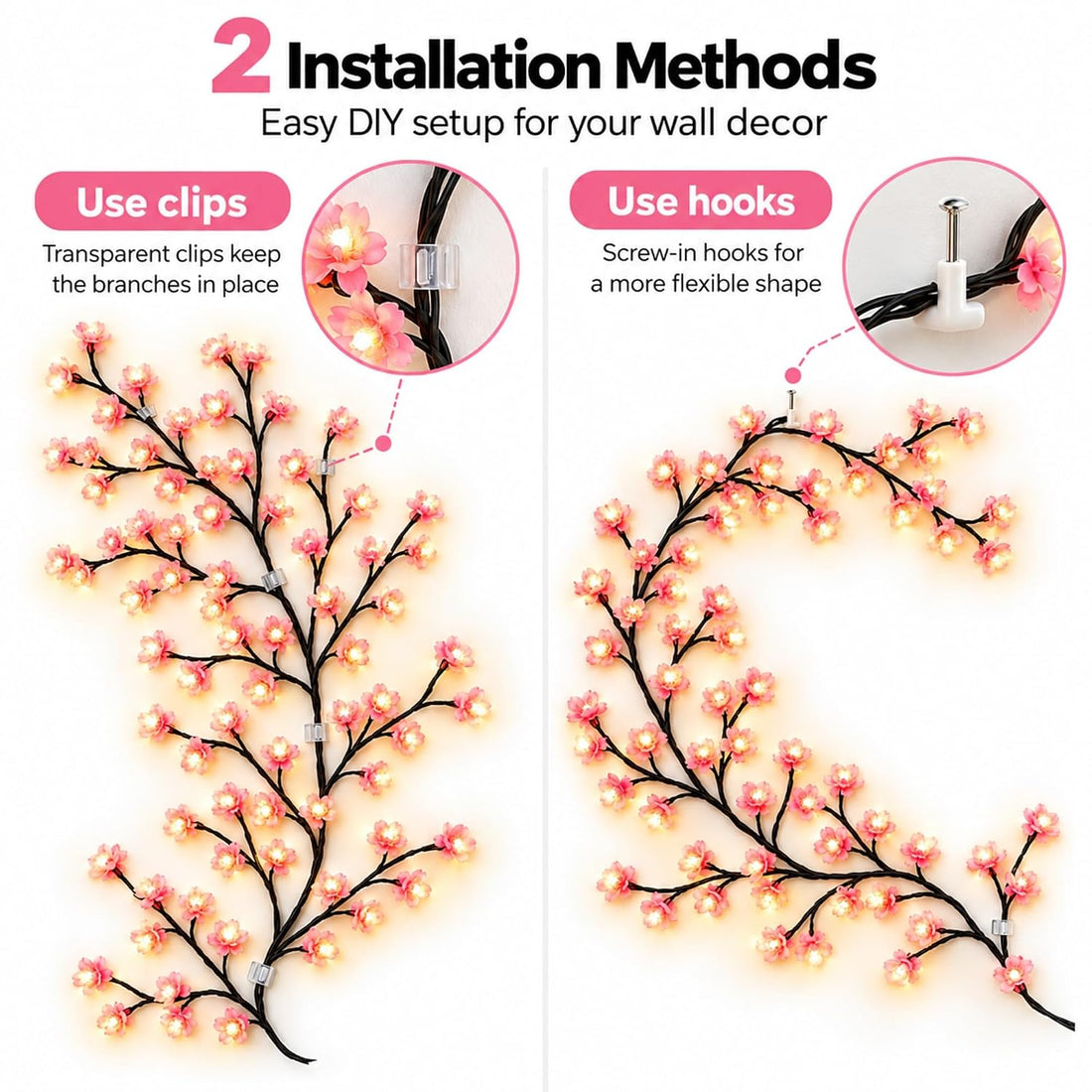 DIY Adjustable Flower Branch LED Light