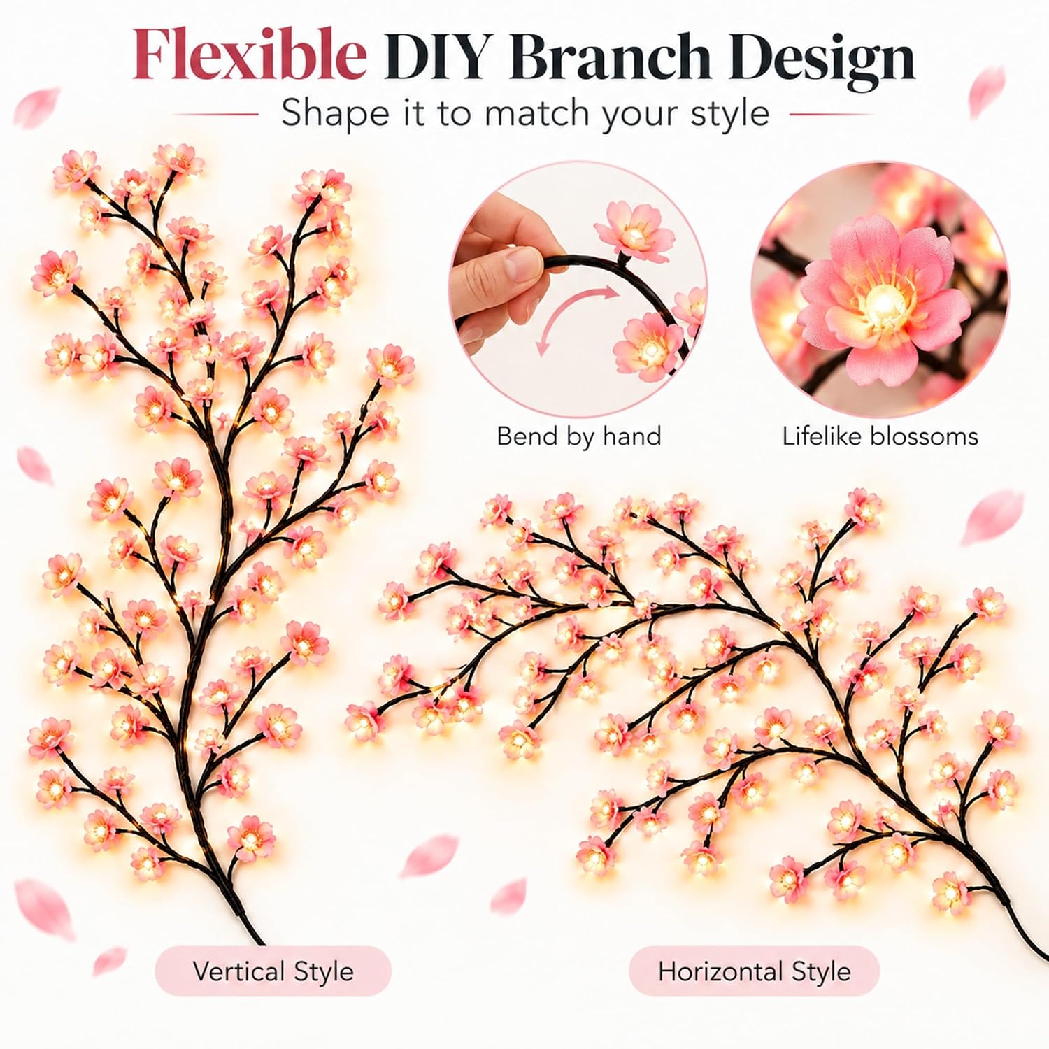 DIY Adjustable Flower Branch LED Light