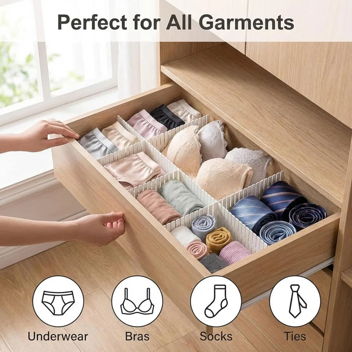 Drawer Organizer Dividers – Customizable Storage Grid for Clothes & Wardrobe