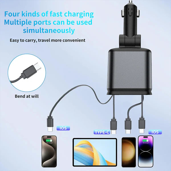 4 in 1 Retractable Charging Cables