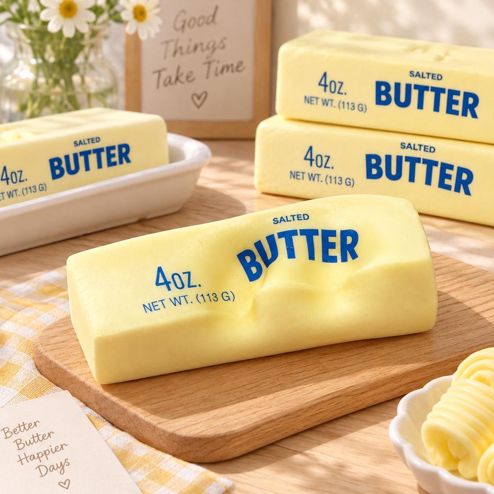Realistic Butter Squishy Toy – Slow Rising Squeeze Sensory Fidget
