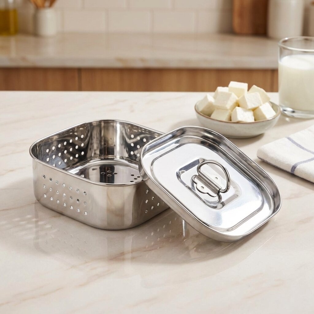 Stainless   Steel   Paneer   Maker   |   400+   Grams   Home-Made   Paneer