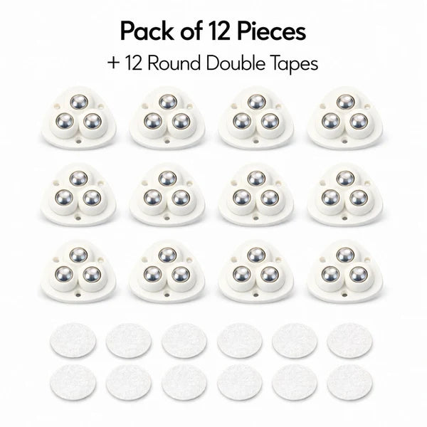 [Pack   Of   12]   Heavy   Furniture   Sofa   Table   Moving   Wheels   |   180   KGs   Weight   Capacity