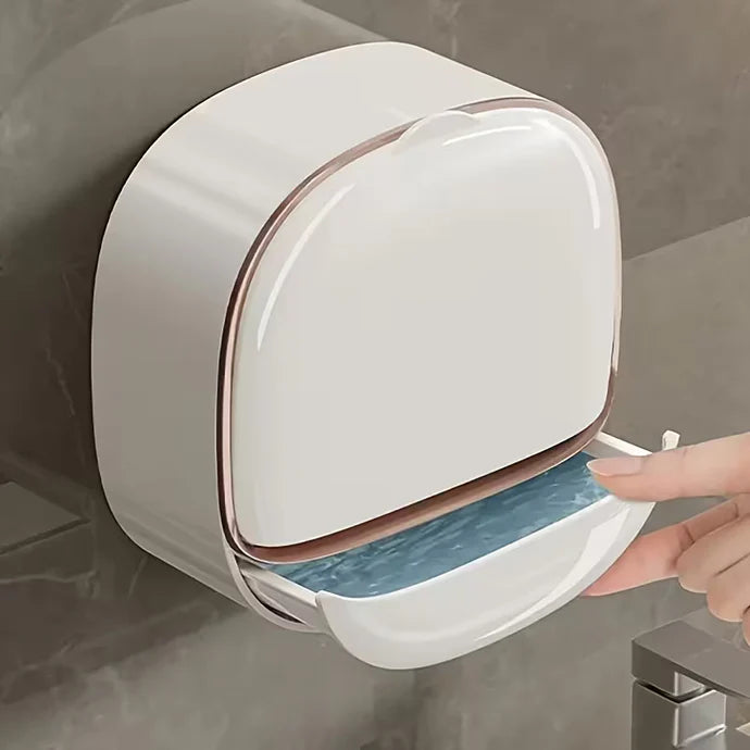 AquaDry Covered Soap Holder with Drain Tray - Buy 1 Get 1 Free
