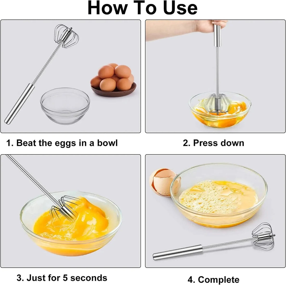 Effortless Cooking Combo: Hand-Press Spiral Beater & Bottle Opener Fruit-Vegetable Peeler