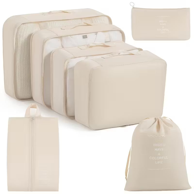 7-in-1 Travel Organizer Packing Cubes Set