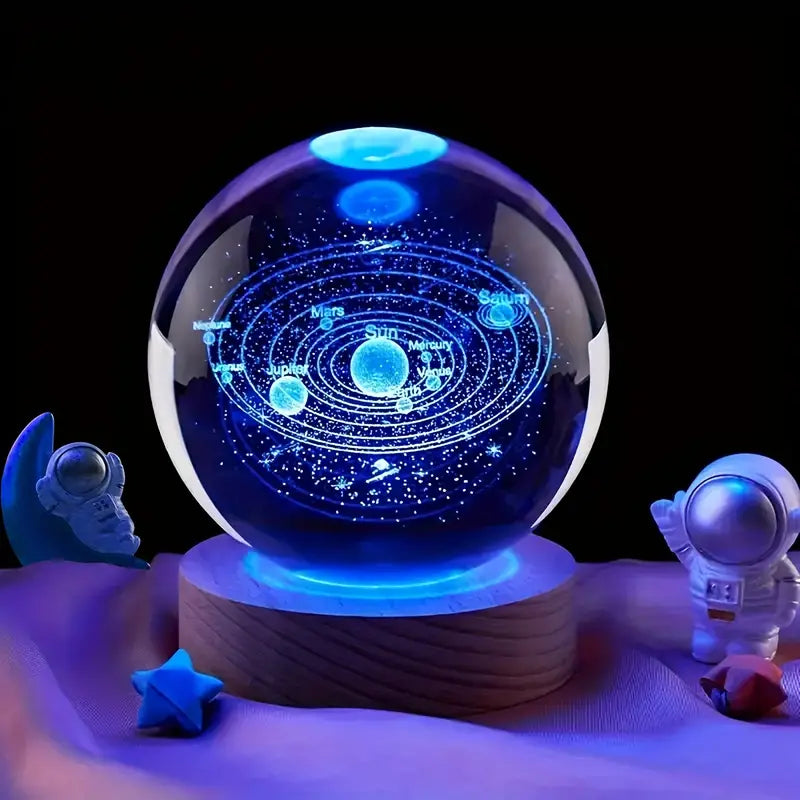 3D Galaxy Crystal Ball Lamp