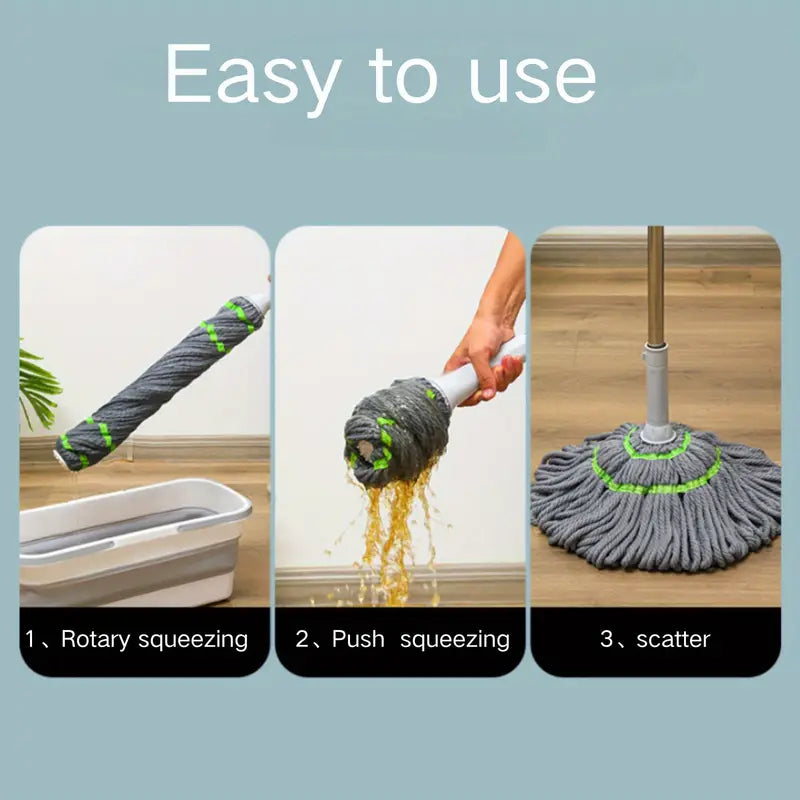 Self-Wringing Twist Mop + Toilet & Gap Cleaning