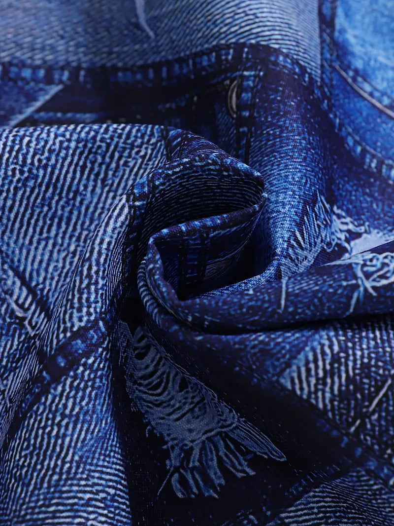 Boys' Fashion Set - Non-Denim Stylish Outfit with 3D Random Print, Perfect for Boys with Personality, Perfect for Outdoor