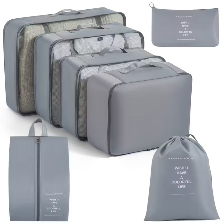 7-in-1 Travel Organizer Packing Cubes Set