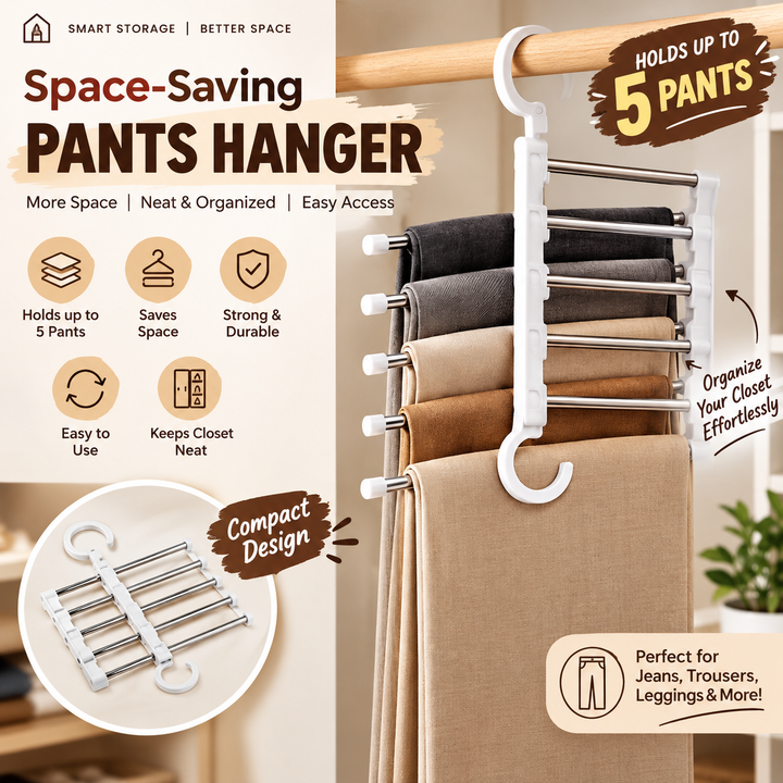 5-in-1 Space-Saving Cloth Hanger